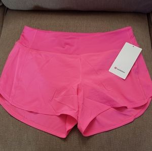 lululemon Speed Up Short Long 4" Pink Highlight